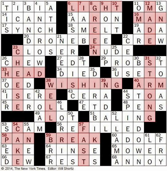 The New York Times Crossword in Gothic: 07.22.14 — Across and Down