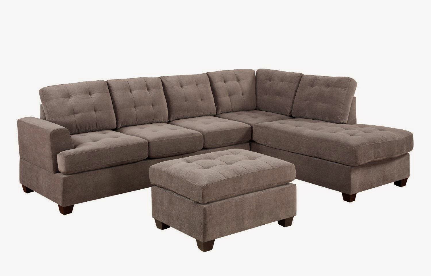 Sale off 47 for Bobkona Austin 3Piece Reversible Sectional with