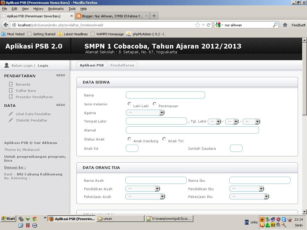 Program Absensi Siswa Php