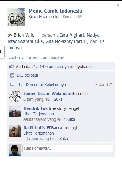 "MARI BERBAGI SEMUANYA": Respon Positif dari Meme Komik ...