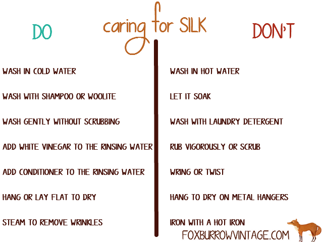 Foxburrow Vintage Caring for Silk