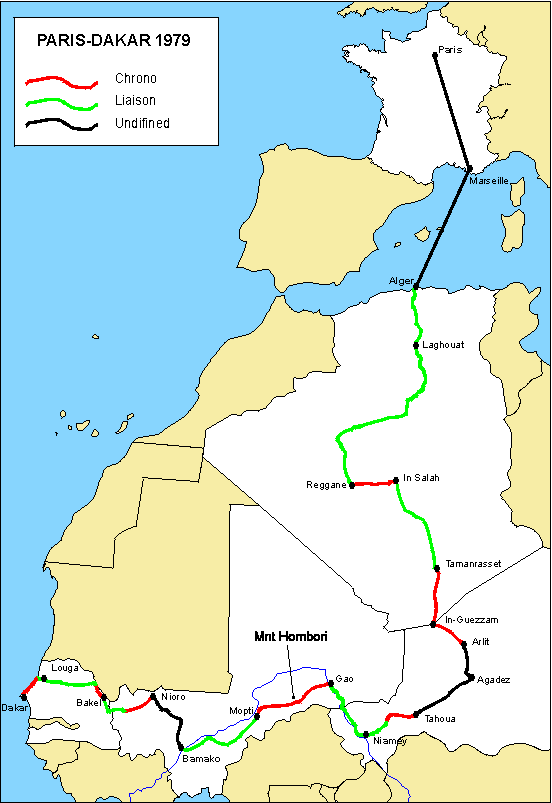 Paris+dakar+route