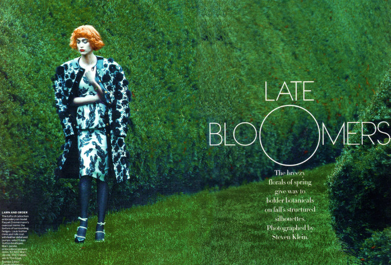 'Late Bloomers' - Raquel Zimmermann for Vogue US August 2011