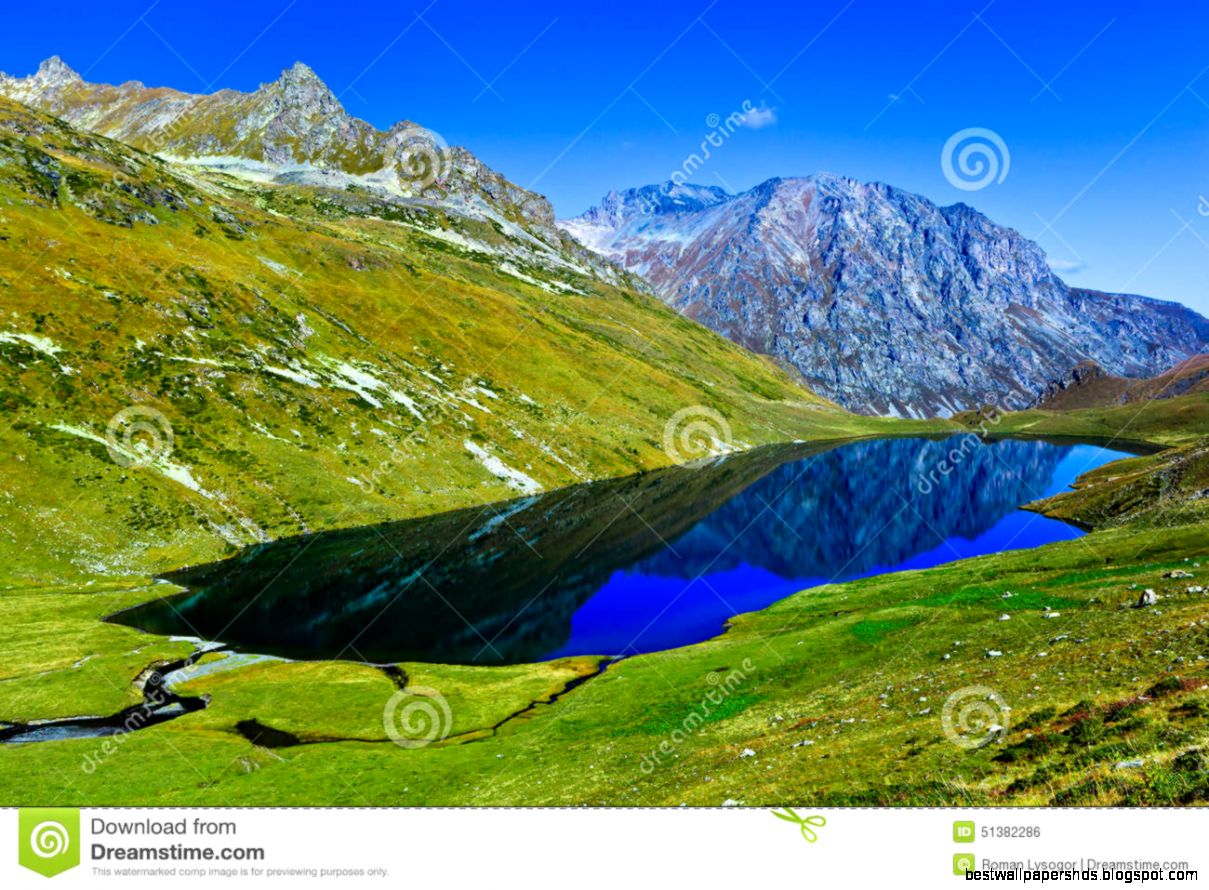 Big Mountain Lake Kyafar Caucasus Russia Stock Photo Image Big Mountain Lake Kyafar Caucasus Russia Stock Photo Image