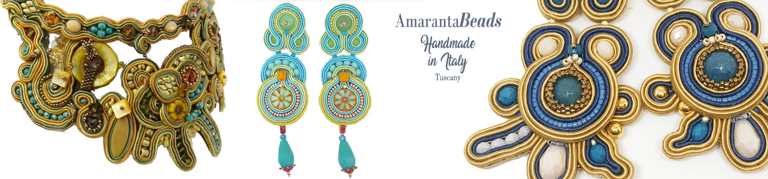 Soutache jewelry - earrings, necklace, bracelet and accessories Made in Italy by Amaranta  