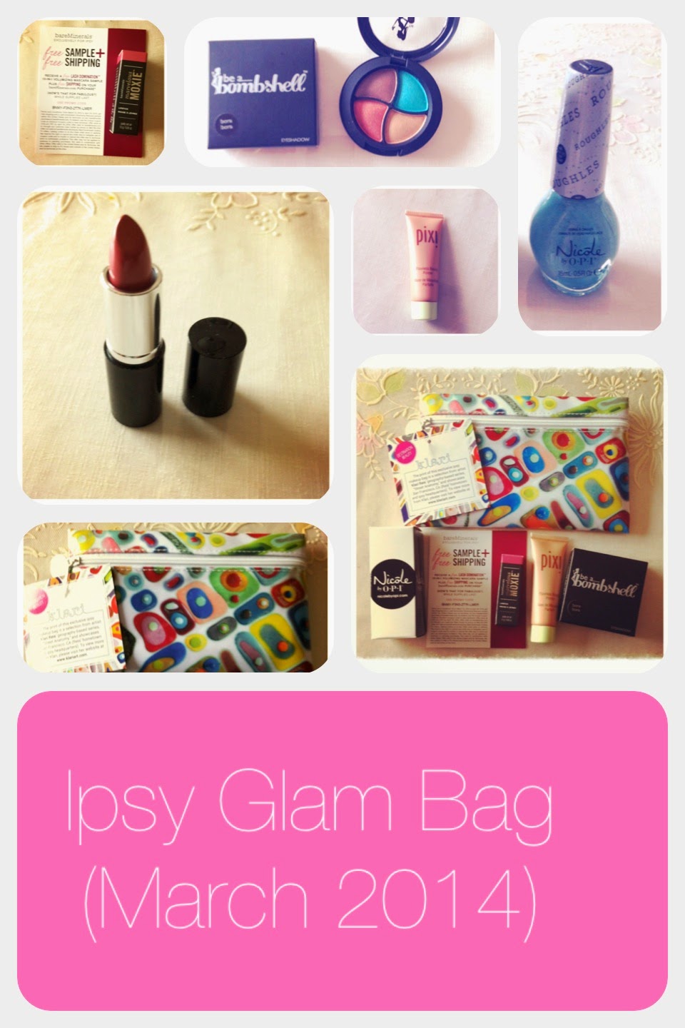 Beauty Box Chic Ipsy Glam Bag Review (March 2014) Monthly Beauty