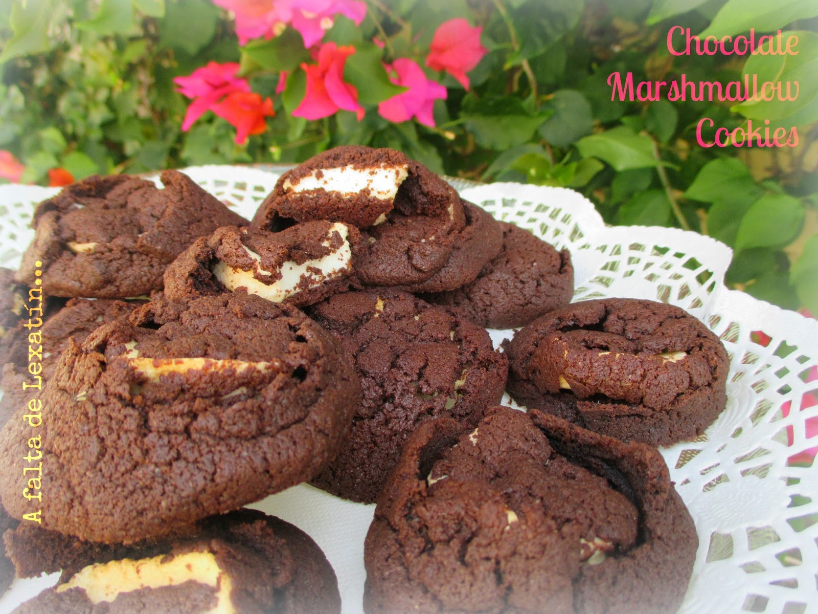 Chocolate Marshmallow Cookies // Galletas De Chocolate Rellenas De Nubes
