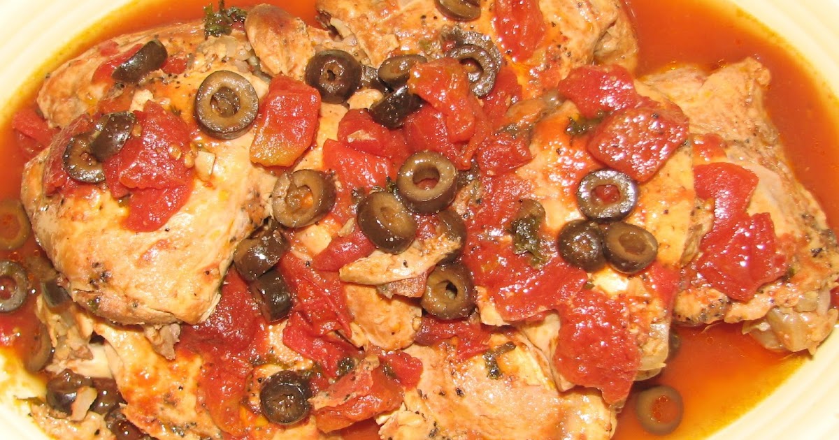 Shel's Kitchen Chicken with Olives and Tomato Sauce