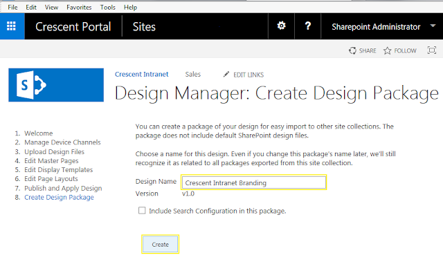 create a design package in sharepoint 2016