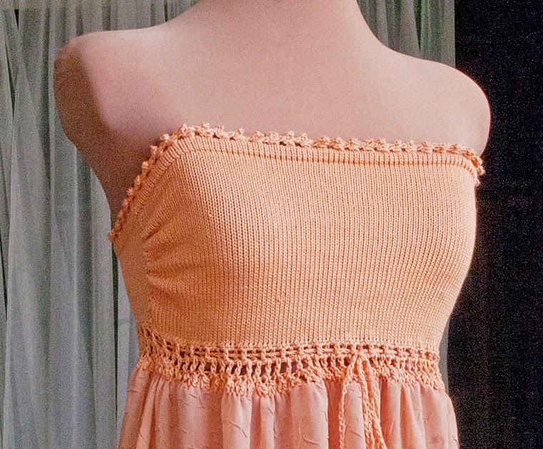 Crochet Goddess Tangerine BabyDoll Top