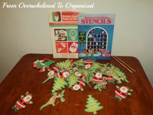 Christmas stencils and wall decals. 