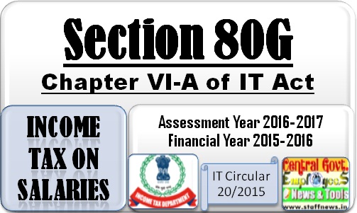 Section 80G  Deduction on respect of donations to a certain funds IT