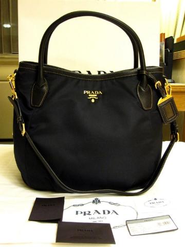 Prada Tessuto Nero Nylon Tote - Black  