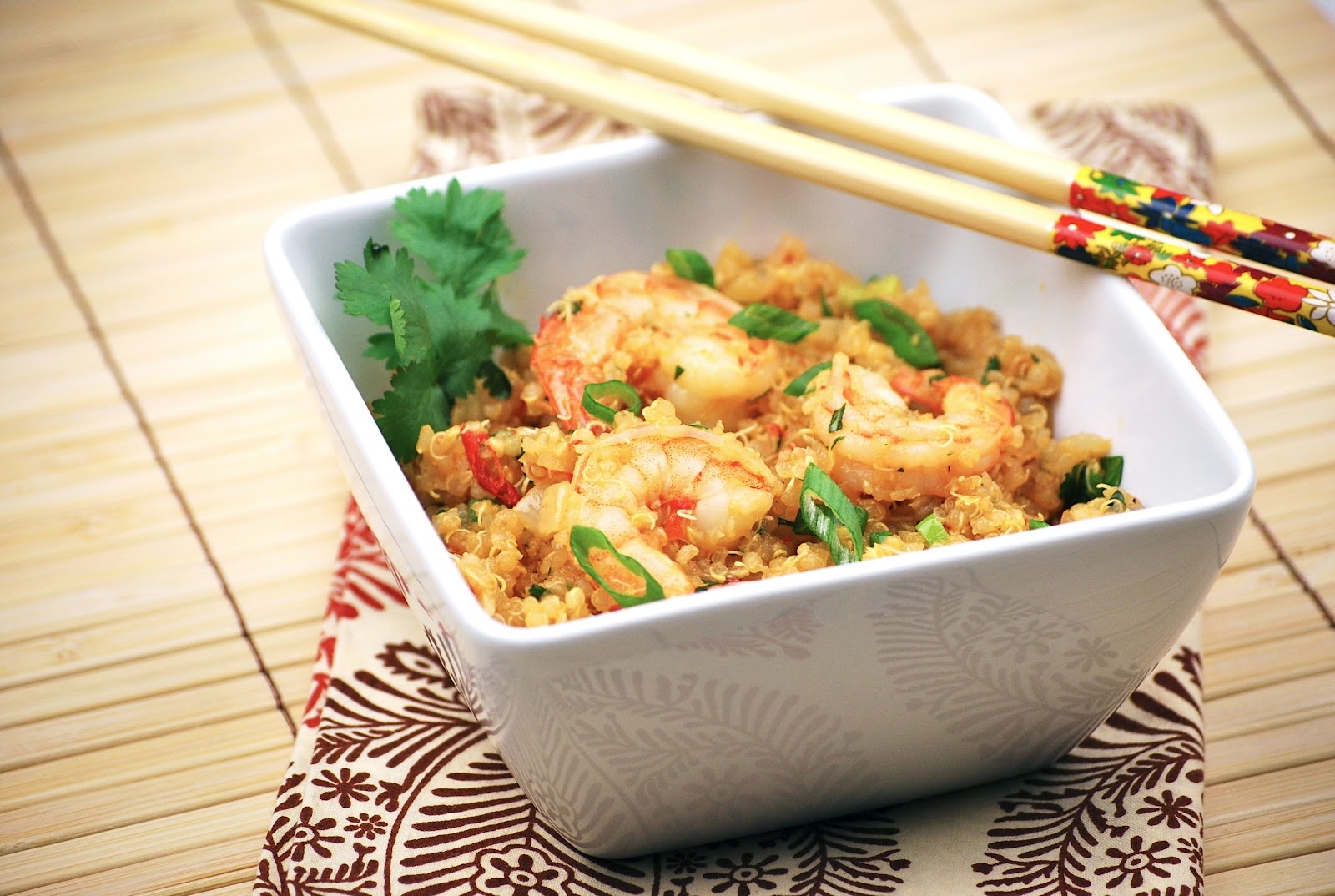 Tasty Trials “Art” and ChiliGarlic Quinoa with Shrimp