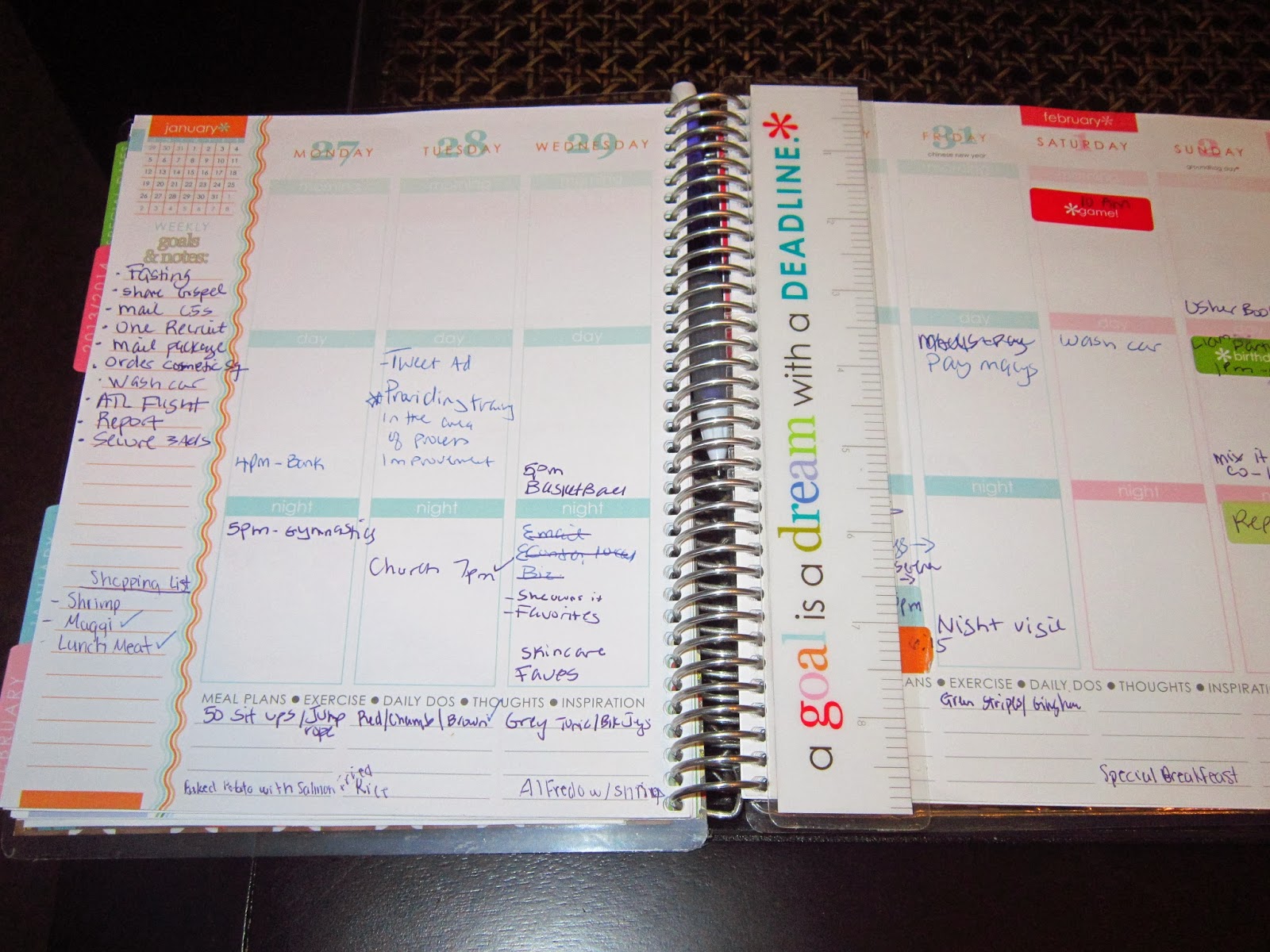 Weekly planning, How to plan for the week, how to achieve your goals