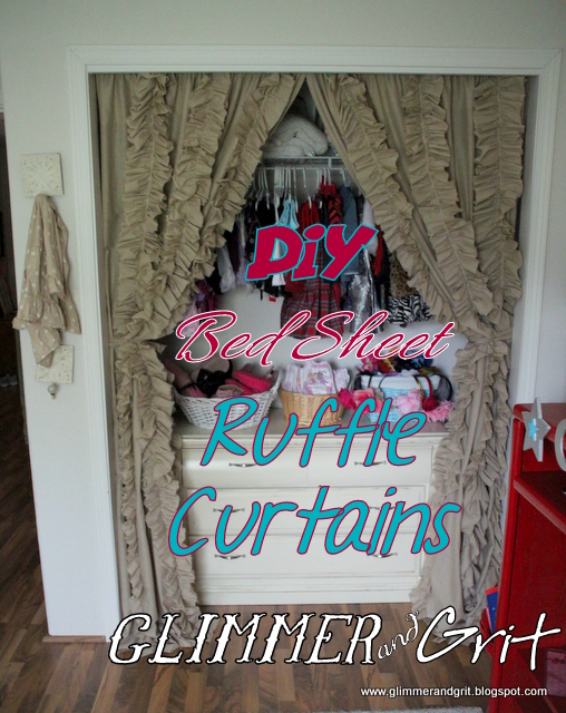 Glimmer And Grit Diy Bed Sheet Ruffle Curtains