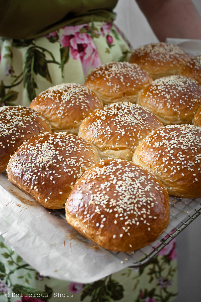 Delicious Shots Brioche Buns, Lamb Burgers and Sweets Potato Oven