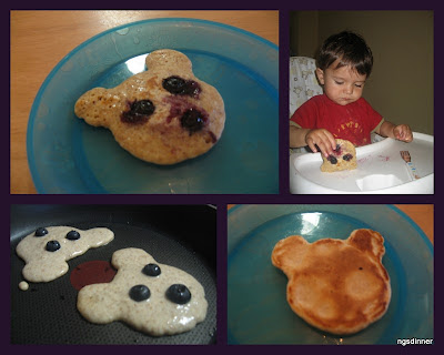 Whole Wheat Blueberry Teddy Bear Pancakes by ng @ Whats for dinner?