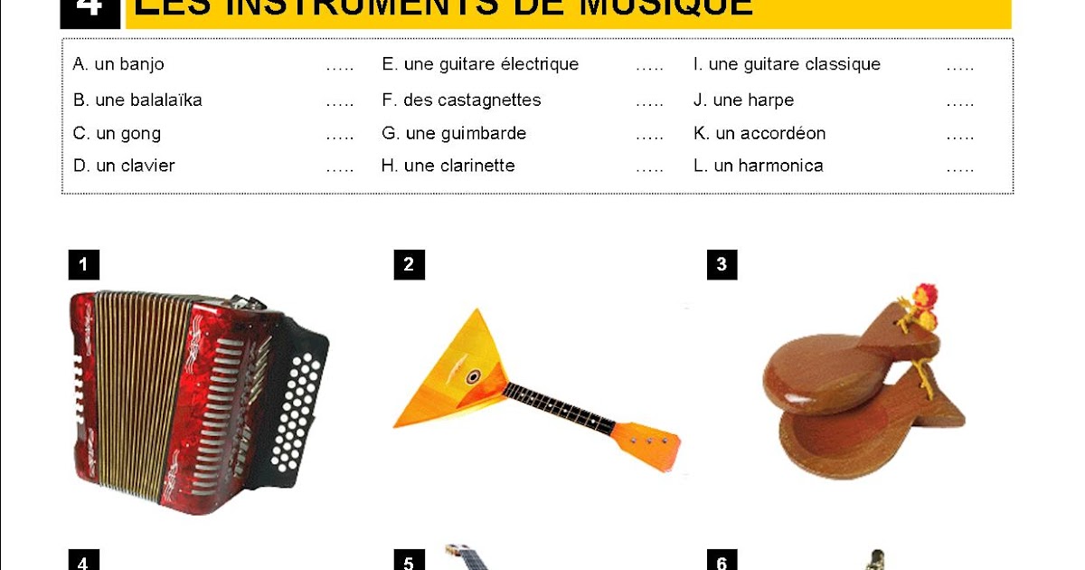 European Musical Portfolio LES INSTRUMENTS EN FRANÇAIS