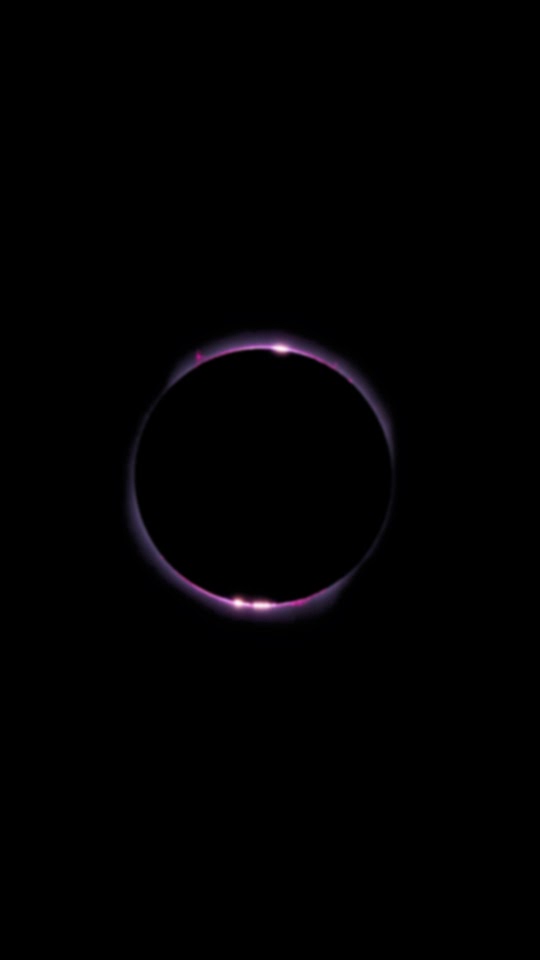 Full Solar Eclipse Purple Circle Android Wallpaper