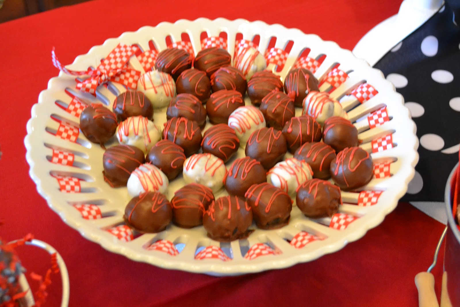 Corner of Plaid and Paisley Ohio State Dessert Table