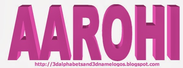 3D Name Logos: Aarohi 3D Name Logo