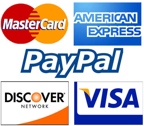 We Accept Credit Cards & Paypals