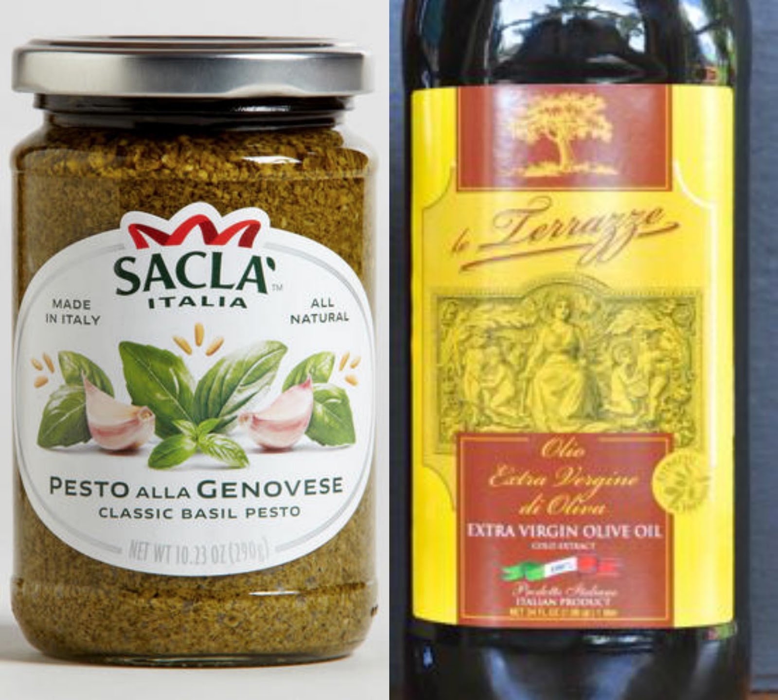 Italian Antipasto Salad, Basil Pesto Dipping Sauce, and Italian Cream