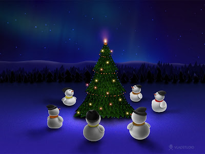 Snowman 3d wallpaper