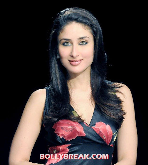 Kareena in a black floral dress - (5) -  Kareena kapoor Hot photos