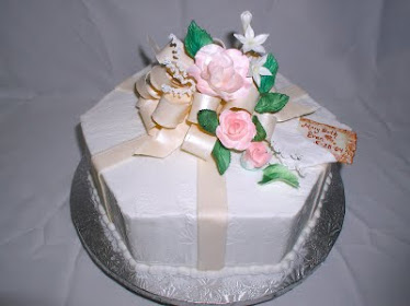 hexagon birthday cake