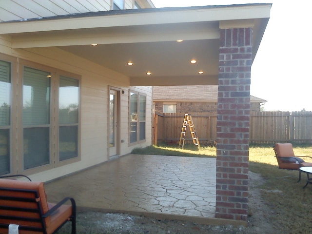 Perez Concrete Stamp Concrete Patio And Patio Cover Driveway