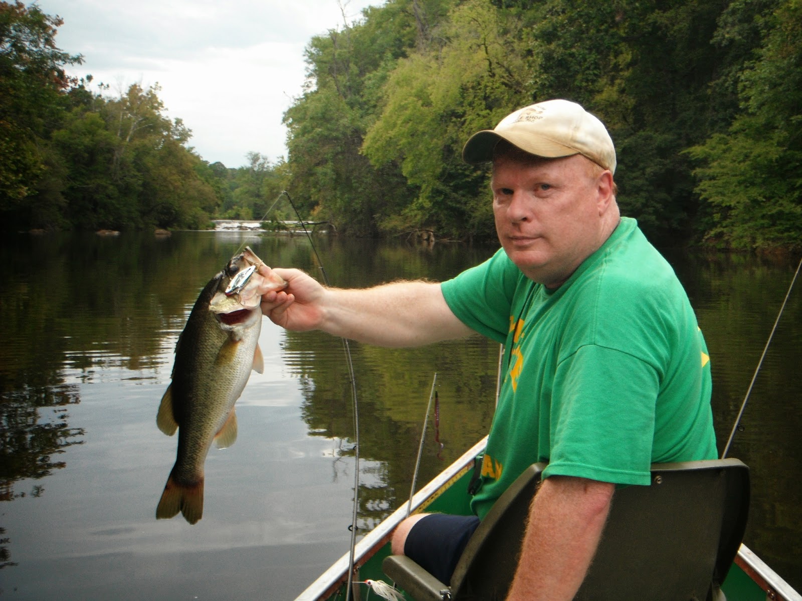 North Carolina River Fishing and Canoeing with Mack Haw River Float 9/5/14