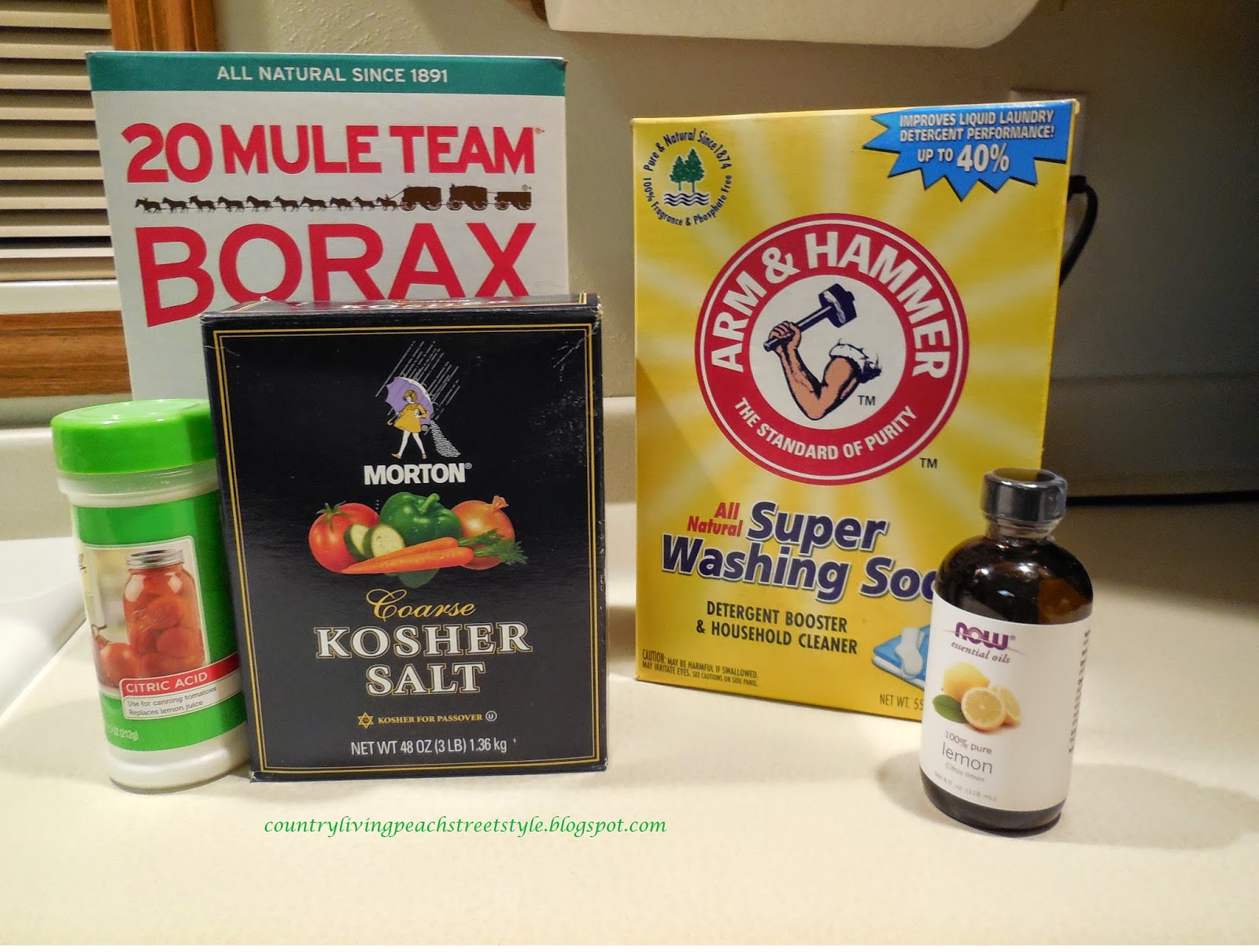 Country Living Peach Street Style DIY All Natural Dishwasher Detergent