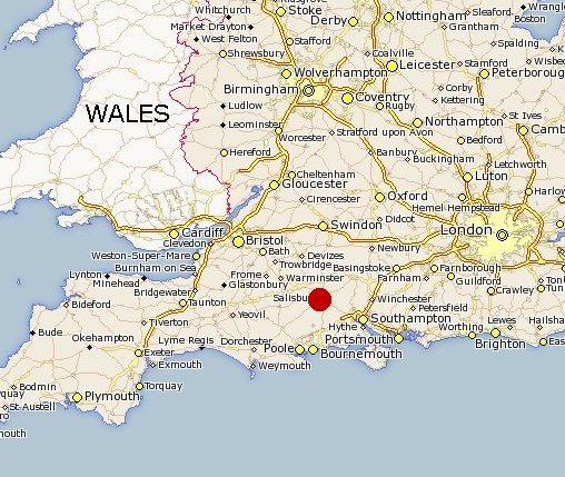 Vector map Salisbury UK