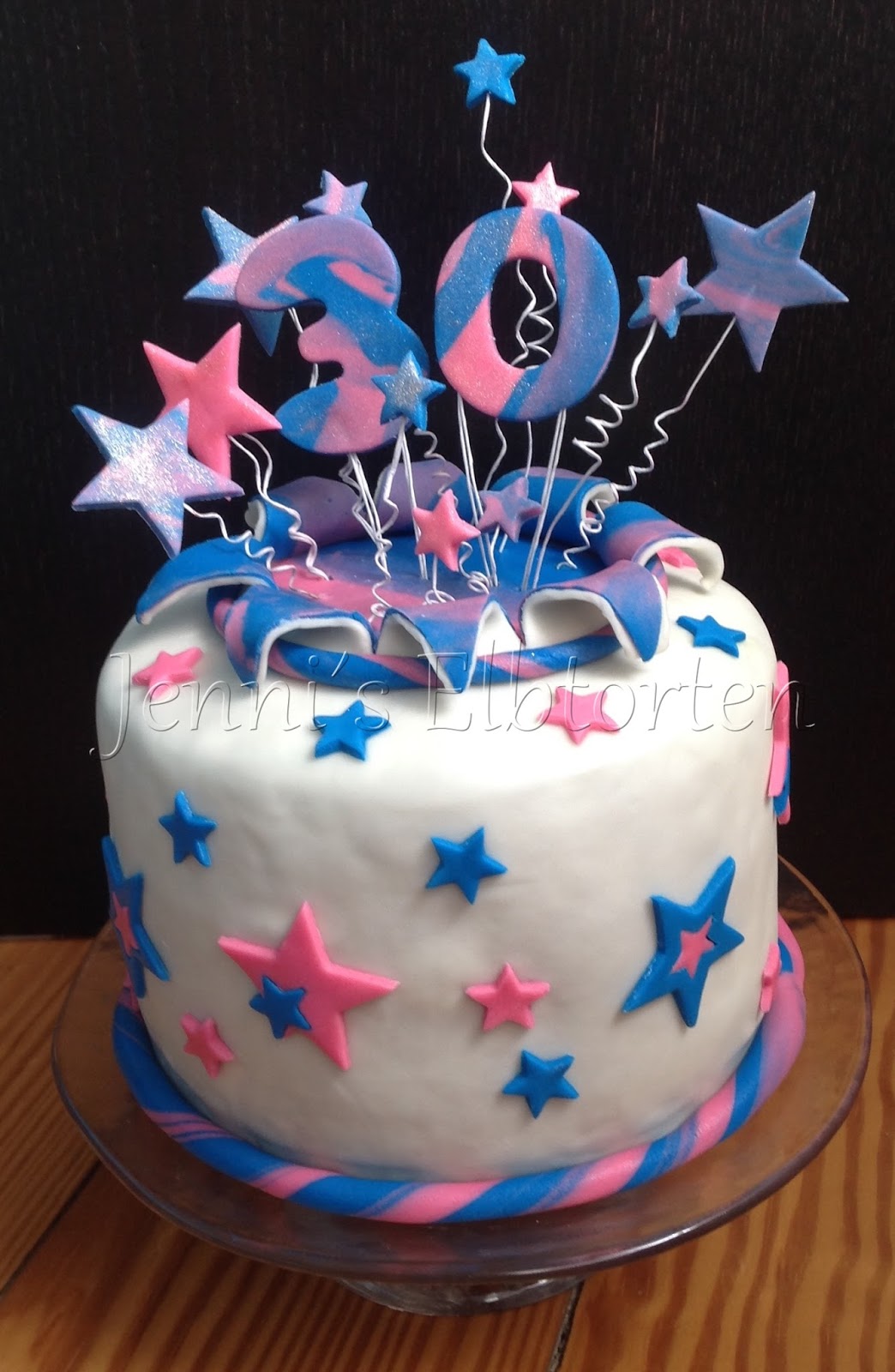 Jenni S Elbtorten Torte 30 Geburtstag Sterne Explosions Cake