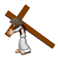 Carregando a cruz dos nossos pecados.
