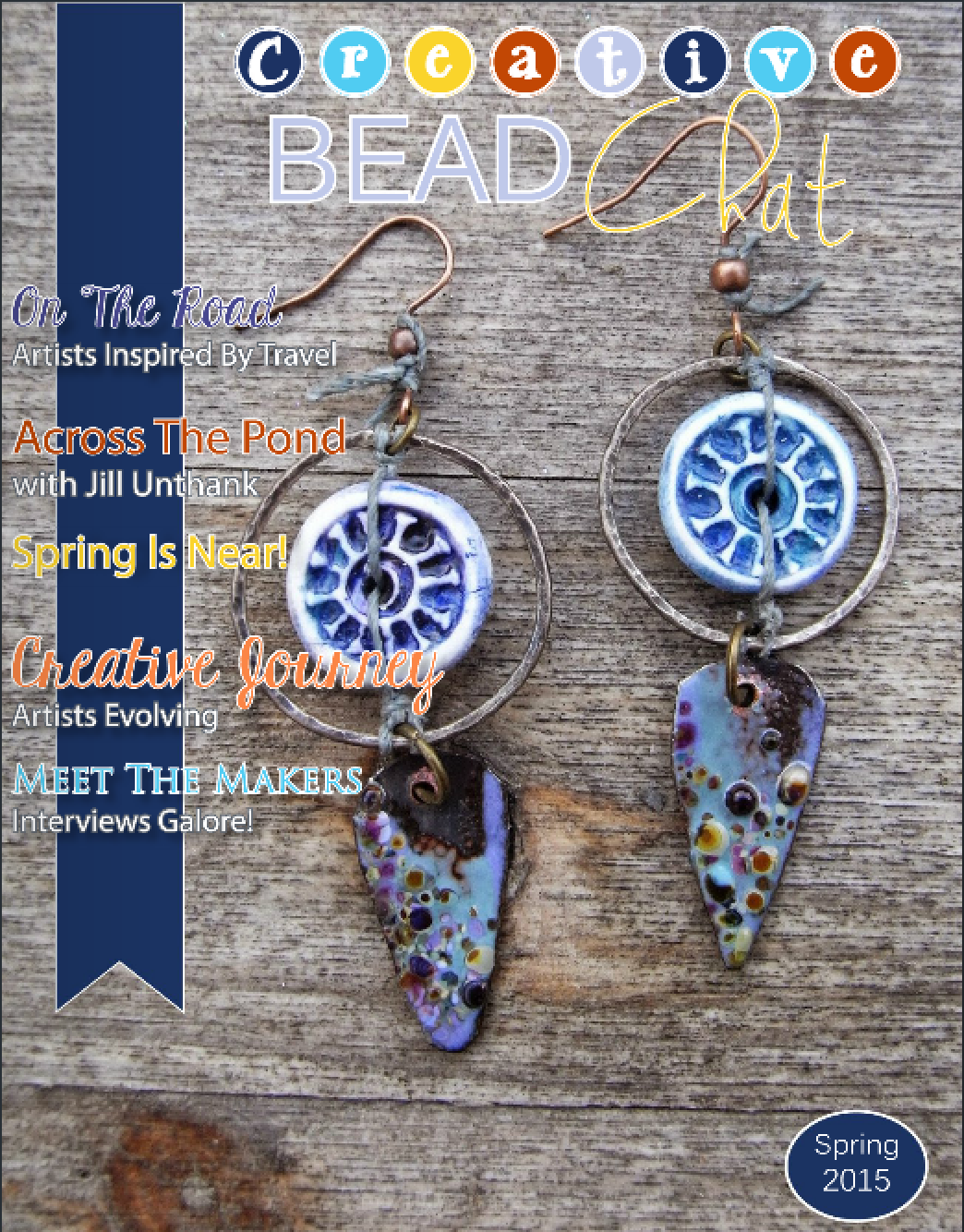 Cover - Spring 2015 issue, Bead Chat magazine