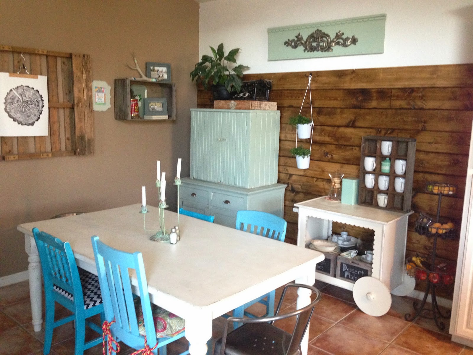 The Baeza Blog Wood Plank Accent Wall Dining Room