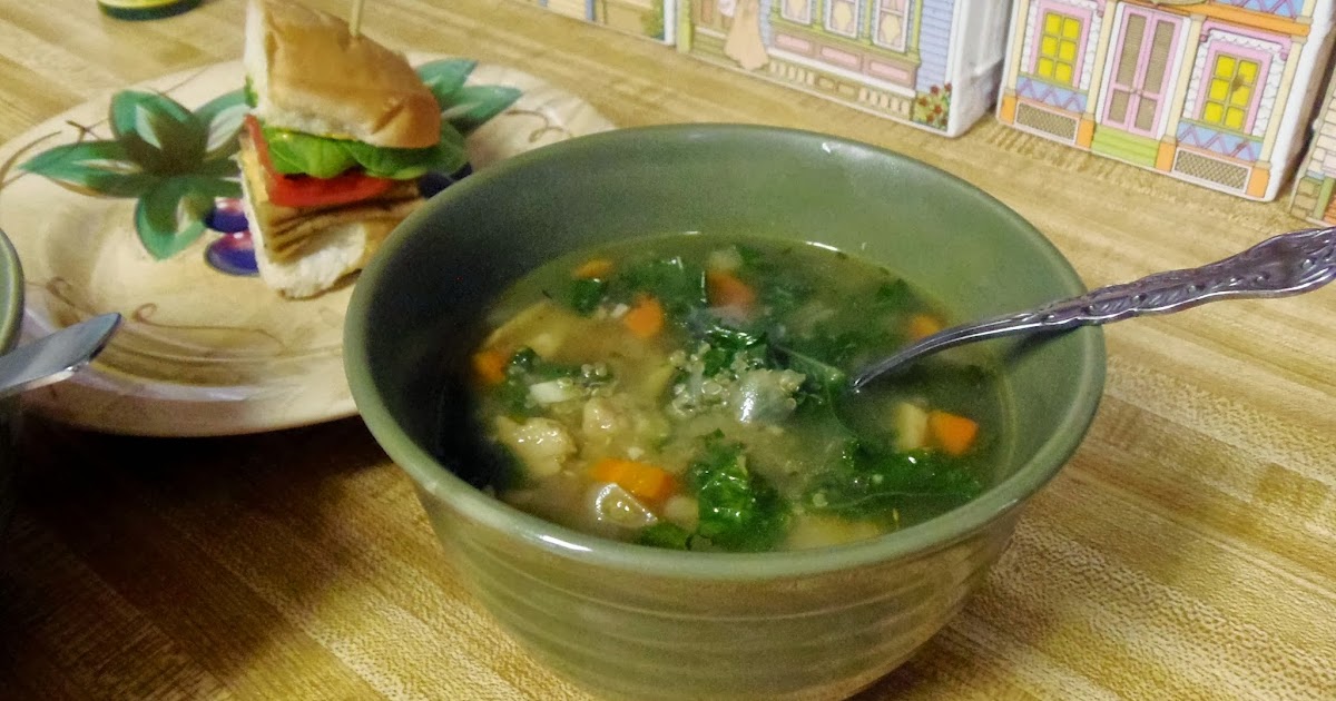 Glo's Kitchen Seitan, Kale and Quinoa Soup