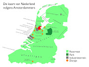 De kaart van Nederland volgens Amsterdammers. Geplaatst door Hans Mellendijk . kaart van nedrland