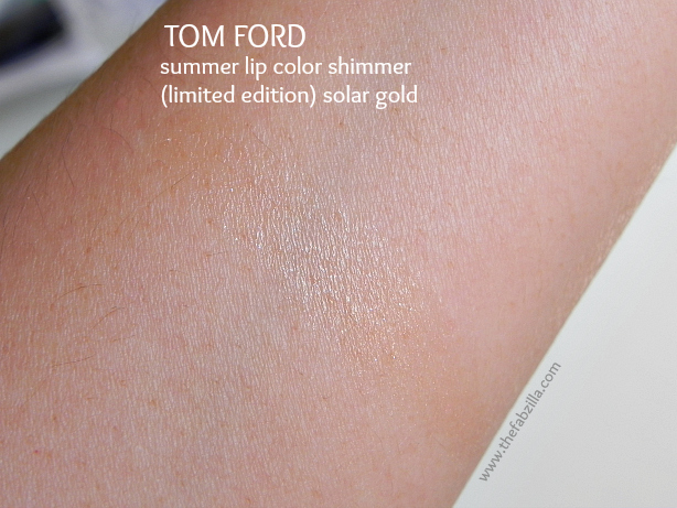 swatch, review, tom ford lip summer color shimmer