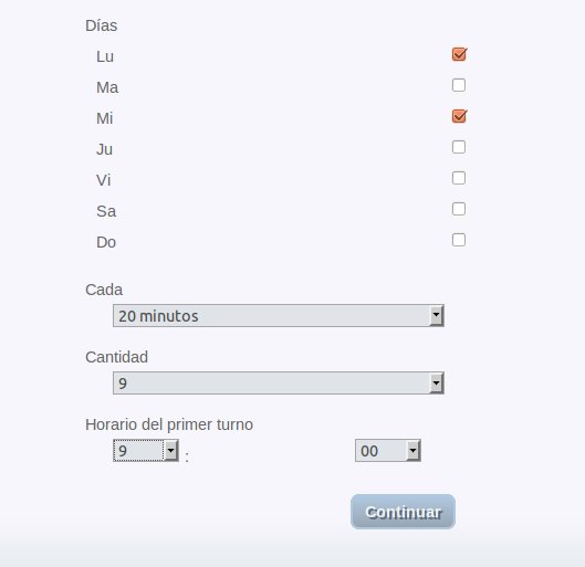 Agregando los primeros turnos Agregando los primeros turnos