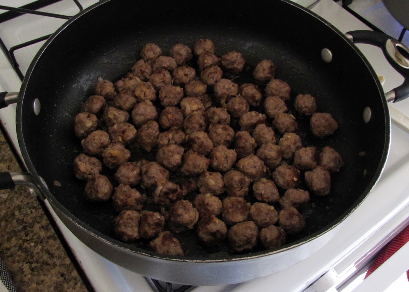 Smells Like Food in Here Beef Meatballs with Orecchiette, Kale and