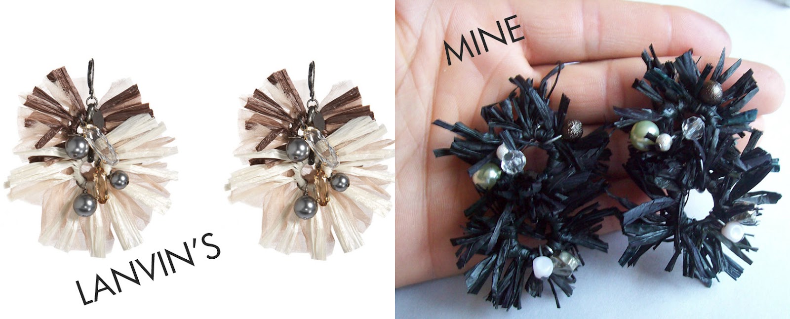 LOWER EAST DRY GOODS ****DIY Lanvin Raffia Earrings****