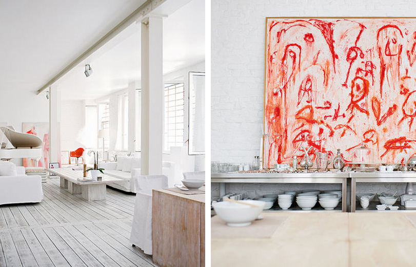 Comodoos Interiores -Tu blog de Decoracion-: Blanco y con una pincelada