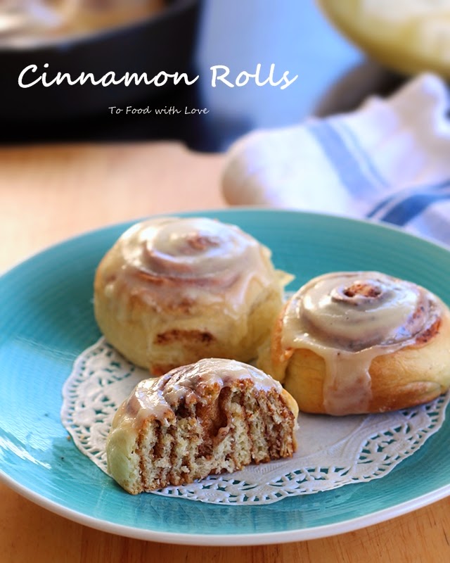 To Food with Love Cinnamon Rolls with Cream Cheese Frosting