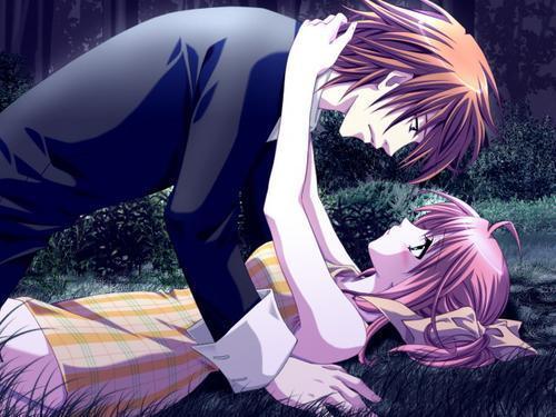 Anime Couples Lying