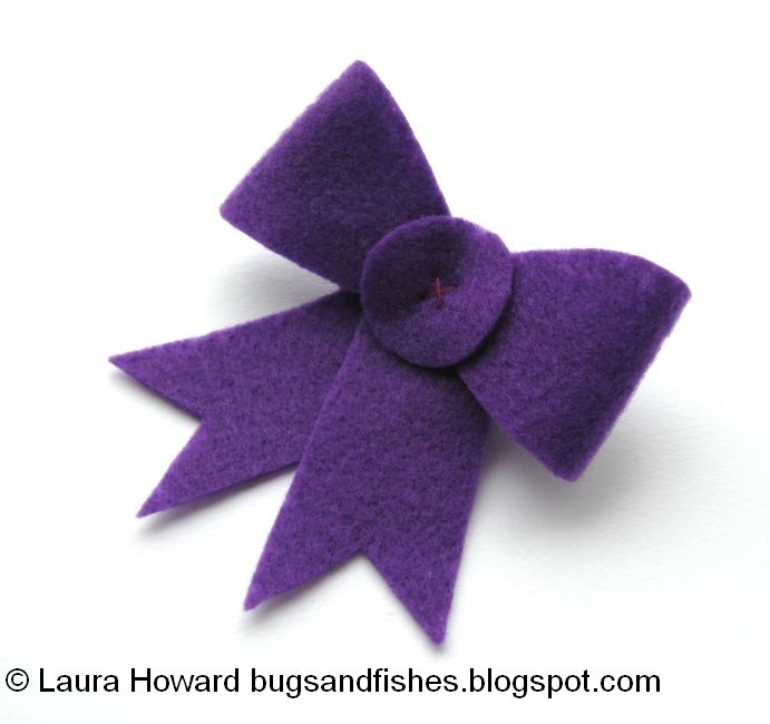 Bugs and Fishes by Lupin: How To: Easy Felt Bow Brooch