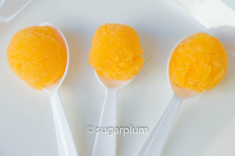 Sugar & Spice & everything nice Mandarin orange sorbet without ice